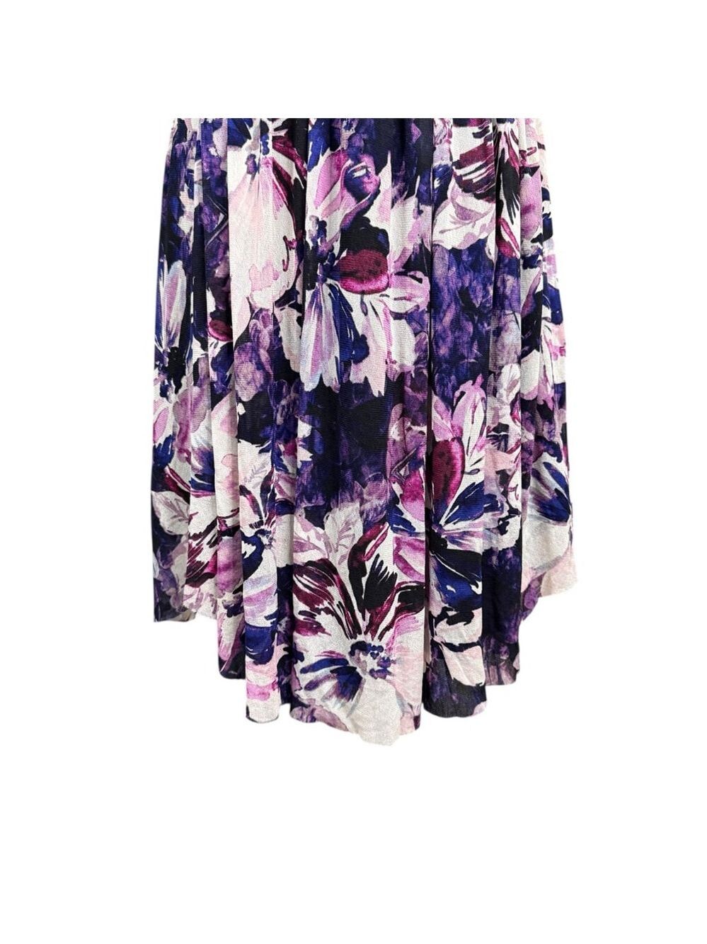 Simply Vera Vera Wang Floral Midi Dress Purple Sleeveless XS - Picture 3 of 8